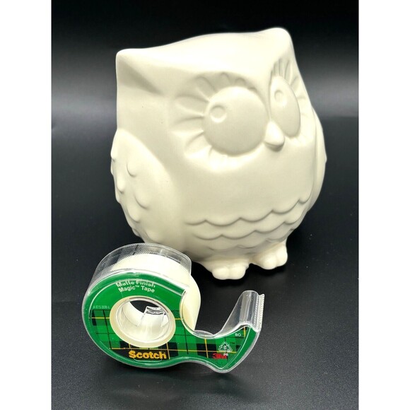 Hallmark Ceramic Snow Owl Ivory White Home Decor Statue Figurine 5"h Eyes Opened - Picture 13 of 15